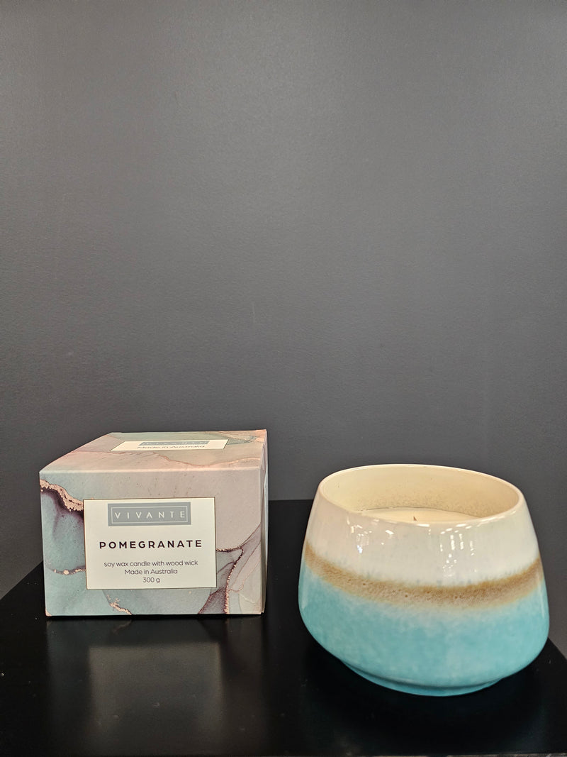 Pomegranate Ceramic Candle