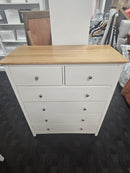 Jessica 6 Drawer Chest Oak Top