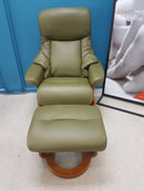 Angelo Recliner with  Footstool Olive Green