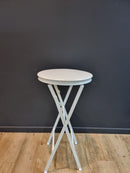 Rimmed Tall Folding Table White