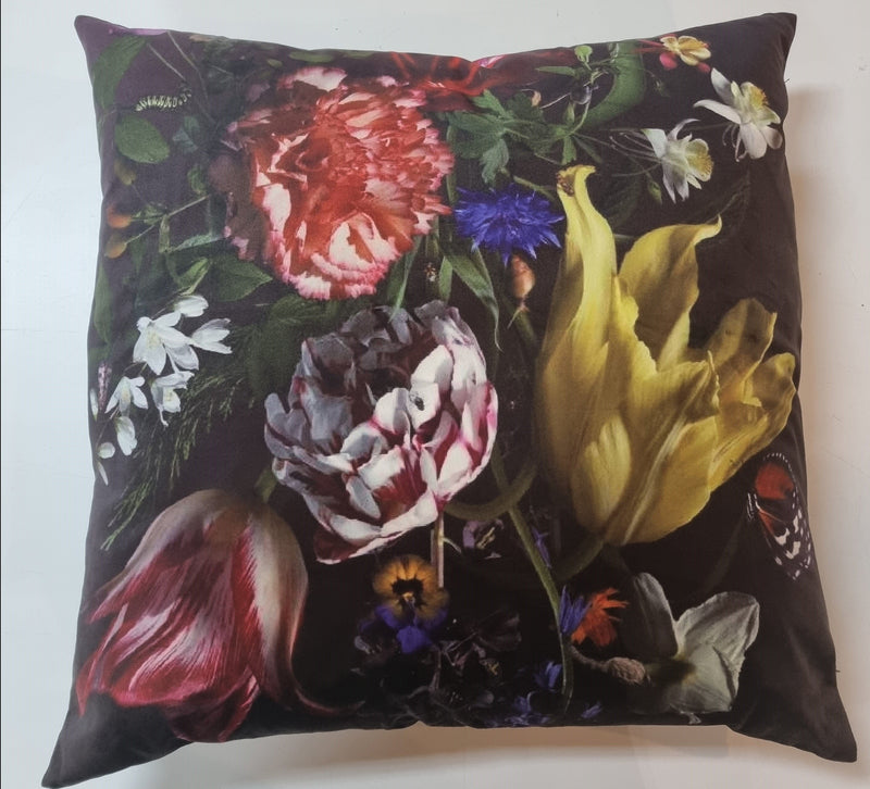 Vintage Bouquet  Velvet Cushion