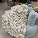 Heirloom Faux fur throw - Snowshoe Hare