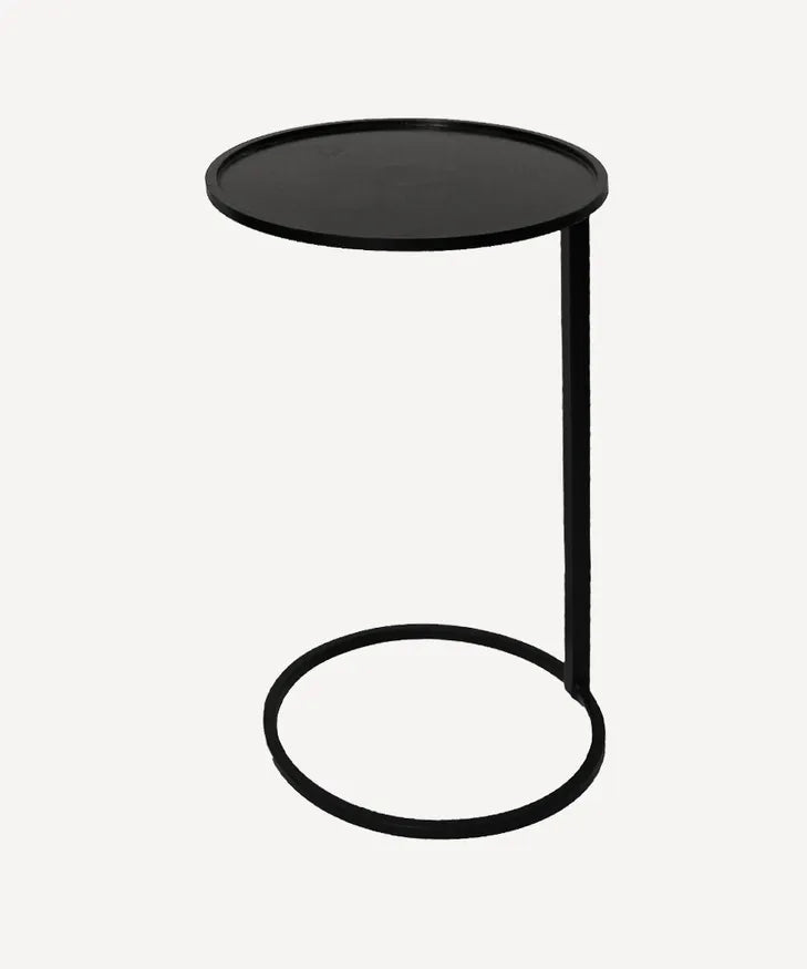 Black Circle Couch Side Table