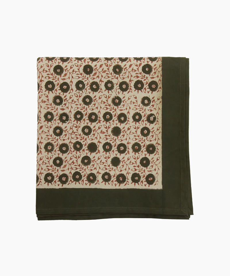 Odette Handblock Cotton Table Cloth- Large