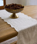 Table Runner White Embroidered