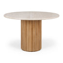 Rho Travertine Top Dining Table