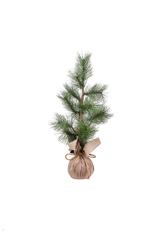 Small Table Top Tree in Burlap