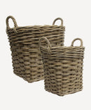 Grove Round Wood Basket Small