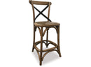 Cross Back Barstool Antique Oak