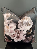 White Blossom Velvet Cushion
