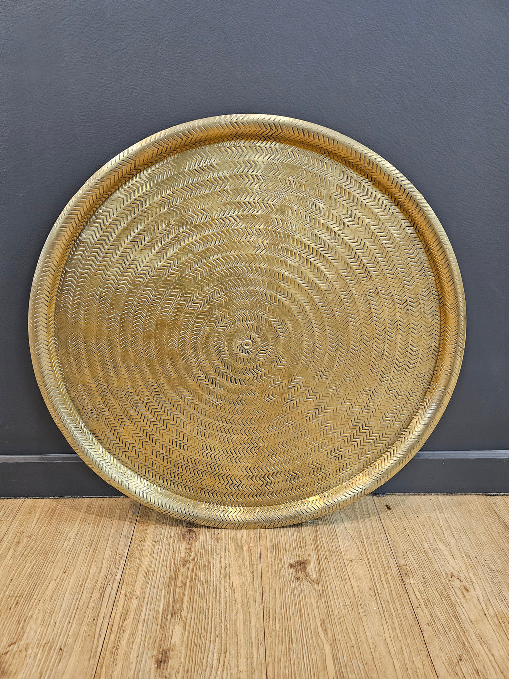 Ravello Small Etched Tray Antique Brass Finish
