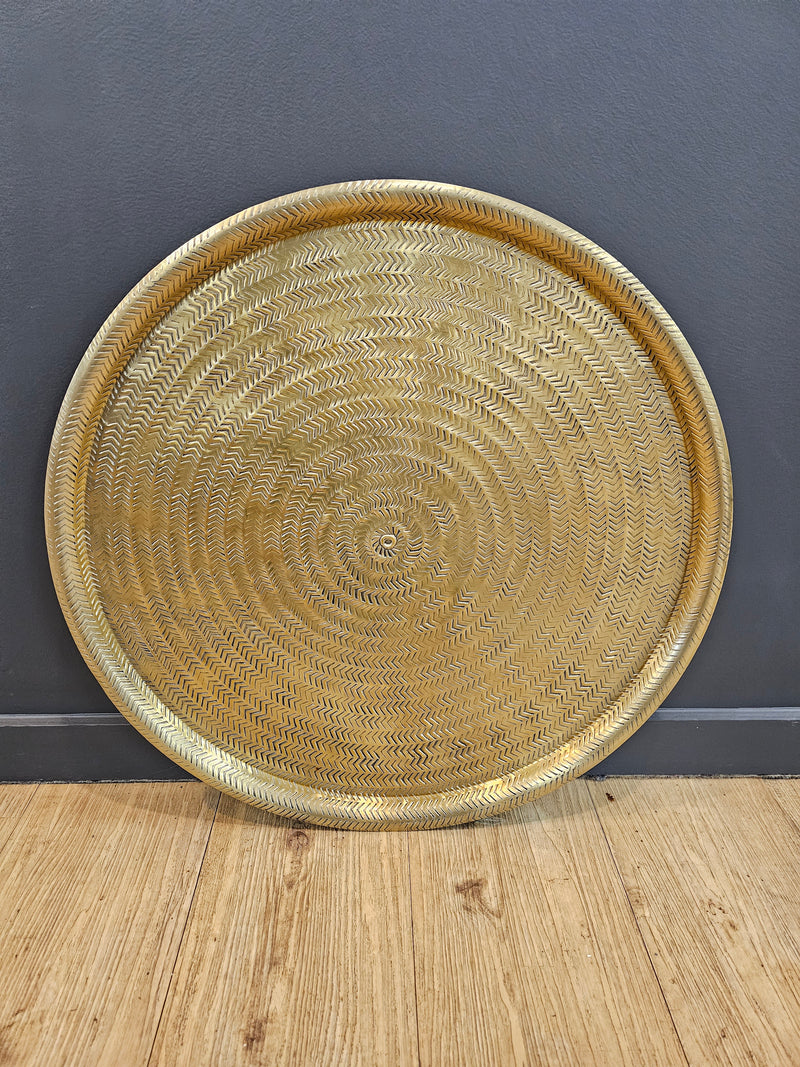 Ravello Small Etched Tray Antique Brass Finish