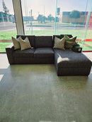 Sloane 3 Seater Chaise with Sofa Bed Midnight