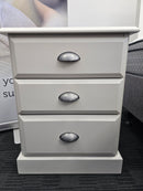 Andorra 3 Drawer Bedside Bone Paint