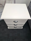 Andorra 3 Drawer Bedside Bone Paint