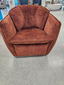 Shelly Swivel Tub Chair Burnt Orange