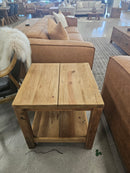 Dandou Side Table With Shelf Pine