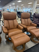 Bella  Recliner with Footstool Cointreau Tan