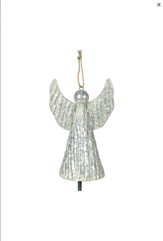 Silver Hanging Angel Bell