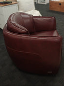 Shelly Swivel  Chair - Leather Burgundy