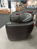 Shelly Swivel  Chair - Leather Ranch Brown