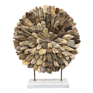 Driftwood Decorative Circle footed