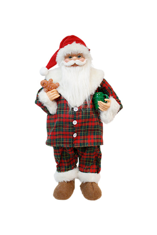 Santa with Red Plaid Pyjamas 60cm