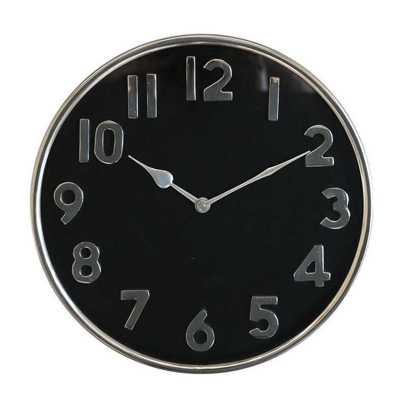 Metro Nickel Finish Round Clock