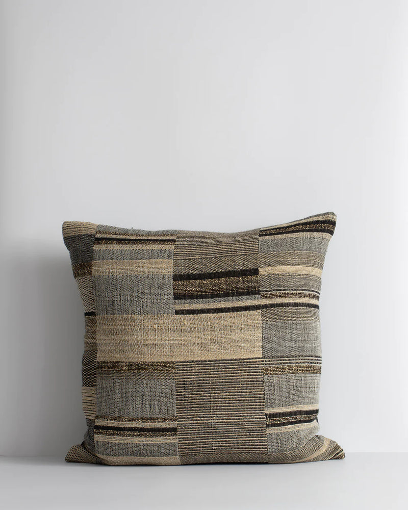 Kentucky Feather Filled Cushion Black Straw