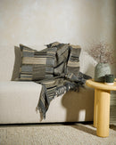Kentucky Feather Filled Cushion Black Straw