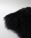 Meru Tibetan Lamb Cushion - Balck