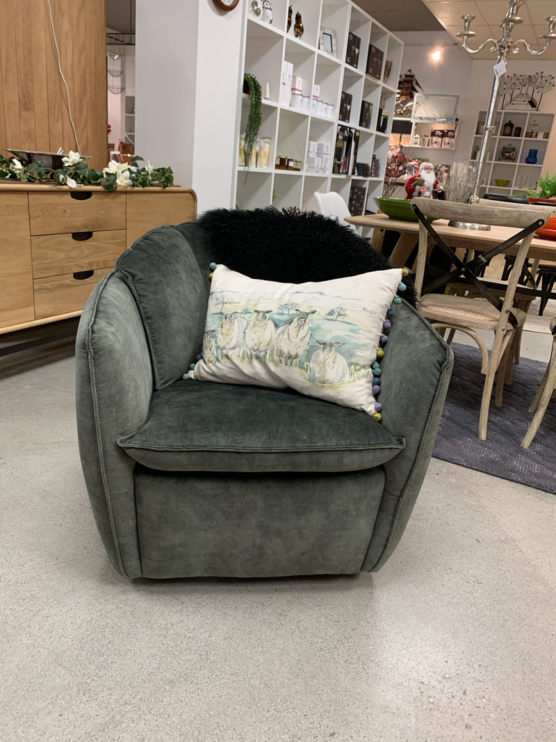 Shelly Swivel Chair Forest Green