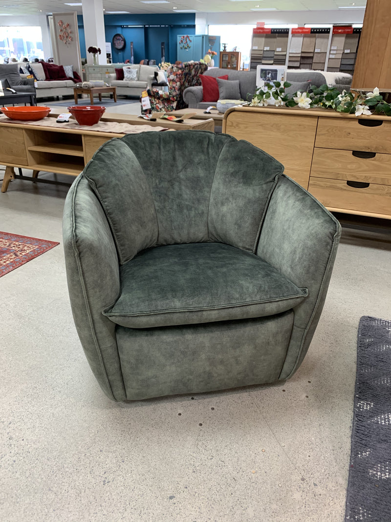 Shelly Swivel Chair Forest Green