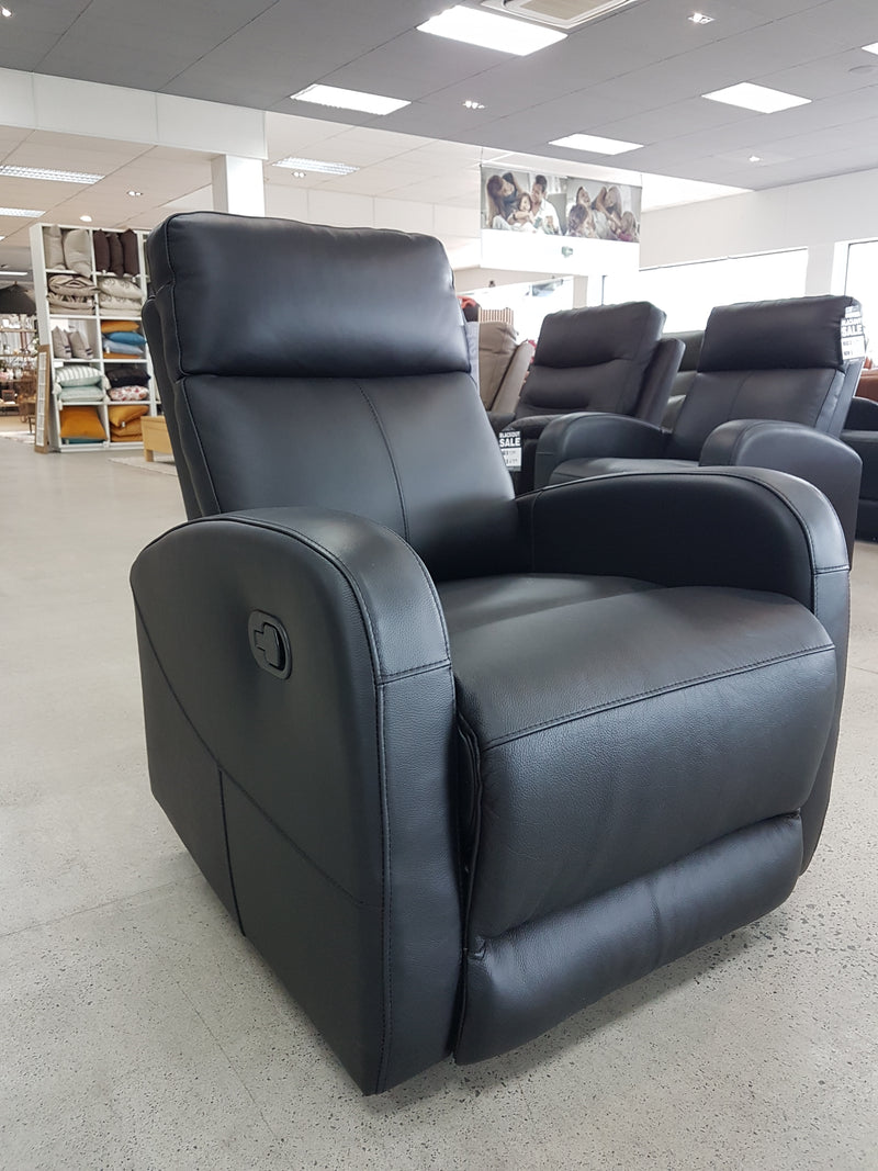 Lexi Leather Electric Recliner -Black