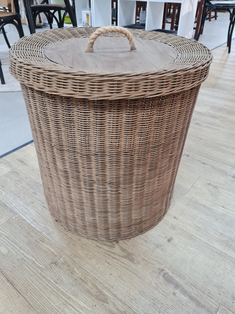 Large Laundry Basket with wooden top