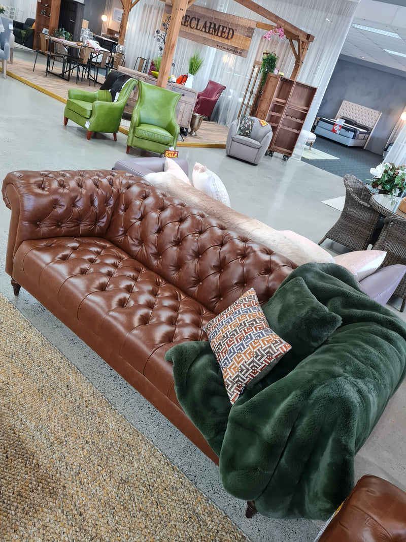 Chesterfield 3 Seater in Leather