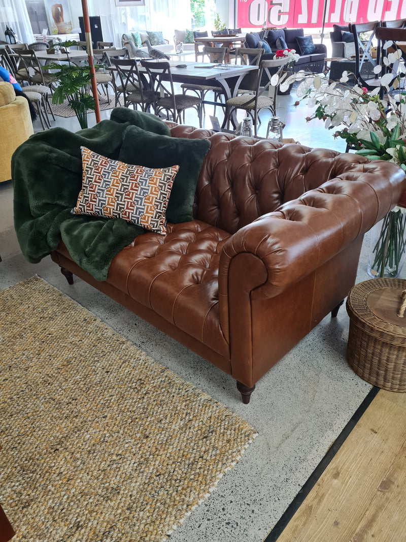 Chesterfield 2 Seater in Leather