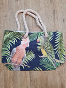 Olivia  Navy Tote Bag