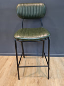 Datsun barstool in green vinyl