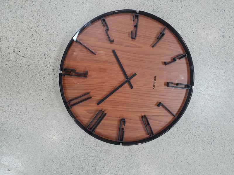 Karlsson Clock Sentient Dark Wood