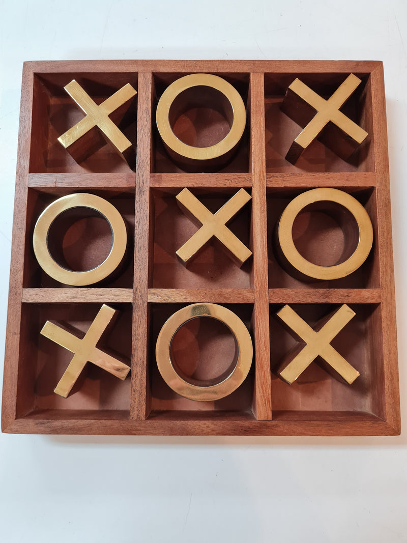 Noughts & Crosses Game Brass