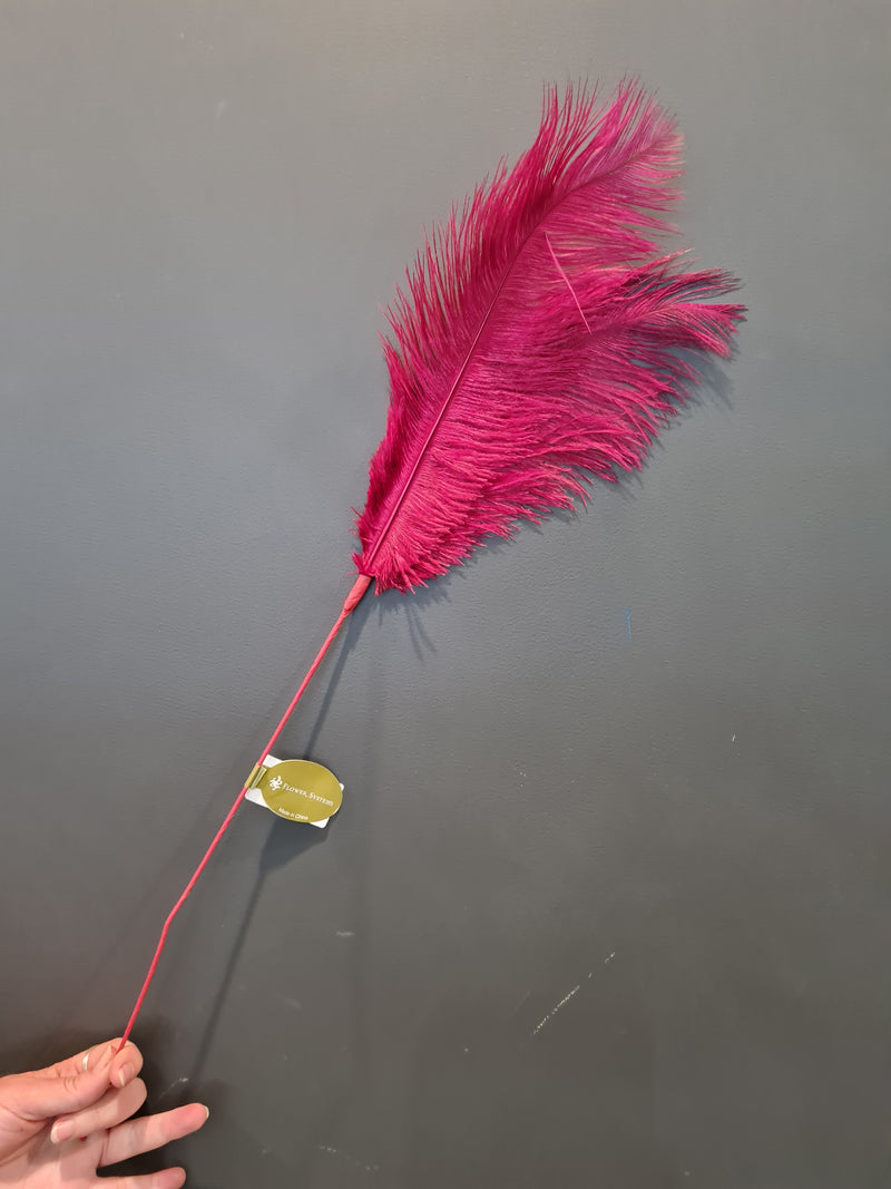 Rasberry Feather Spray