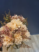 Dahlia Bouquet Cream Blush