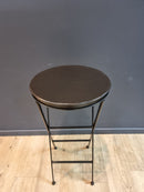 Rimmed Tall Folding Table Black