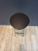 Round Narrow Side Table Black