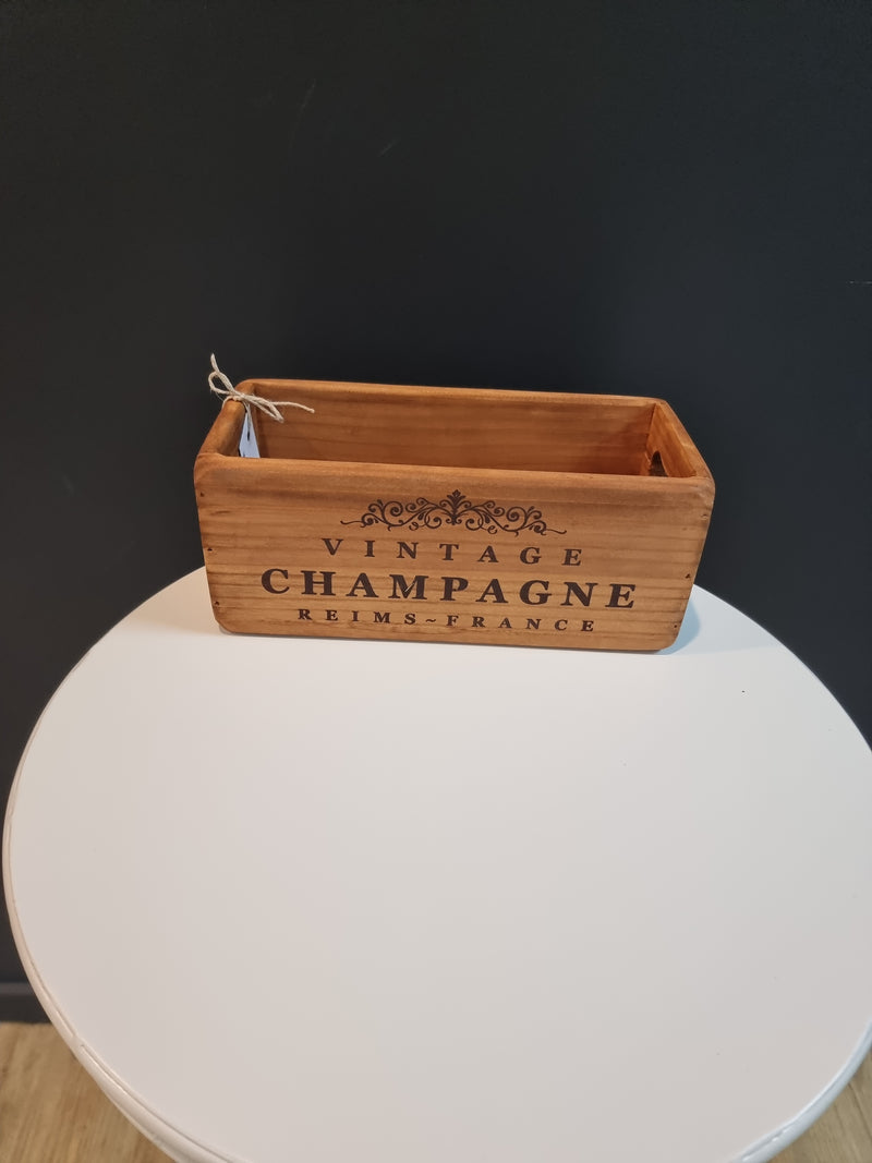 Vintage Champagne Reims France Storage Box  Small