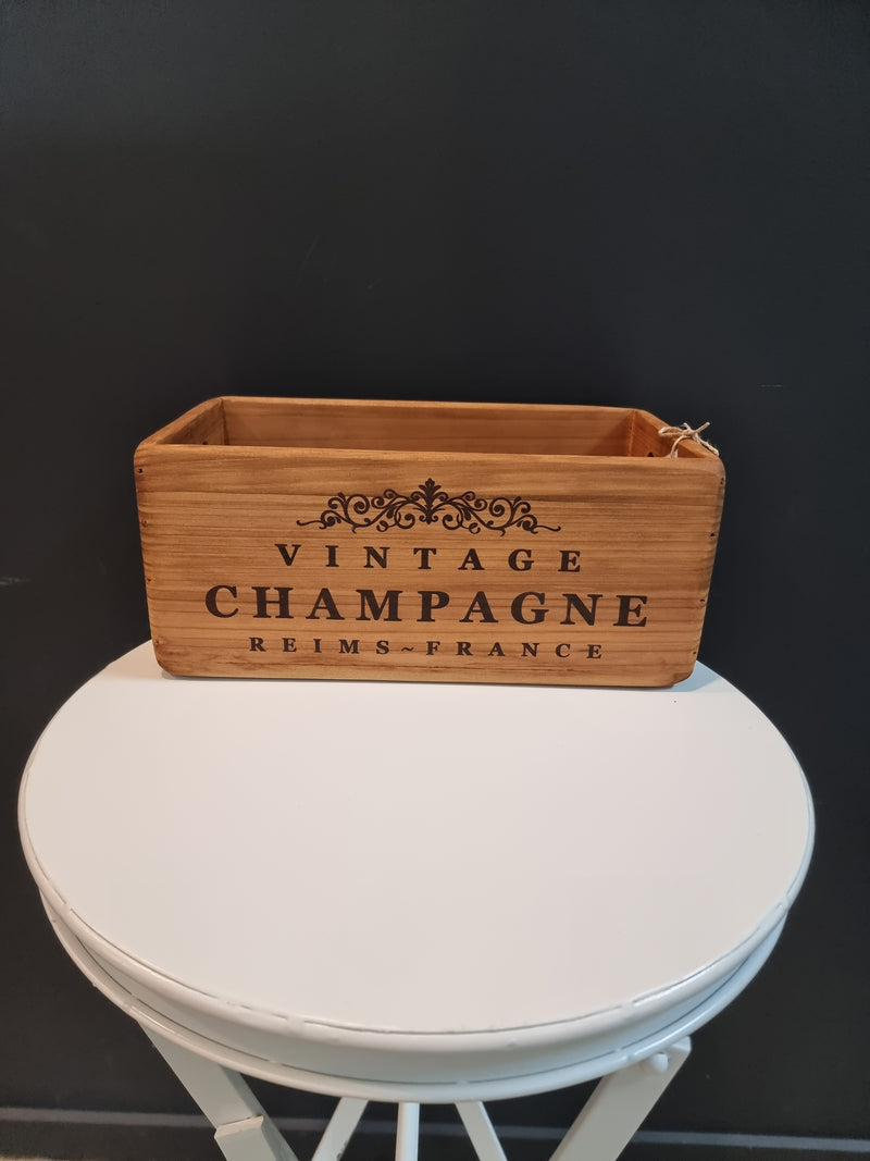 Vintage Champagne Reims France Storage Box Large