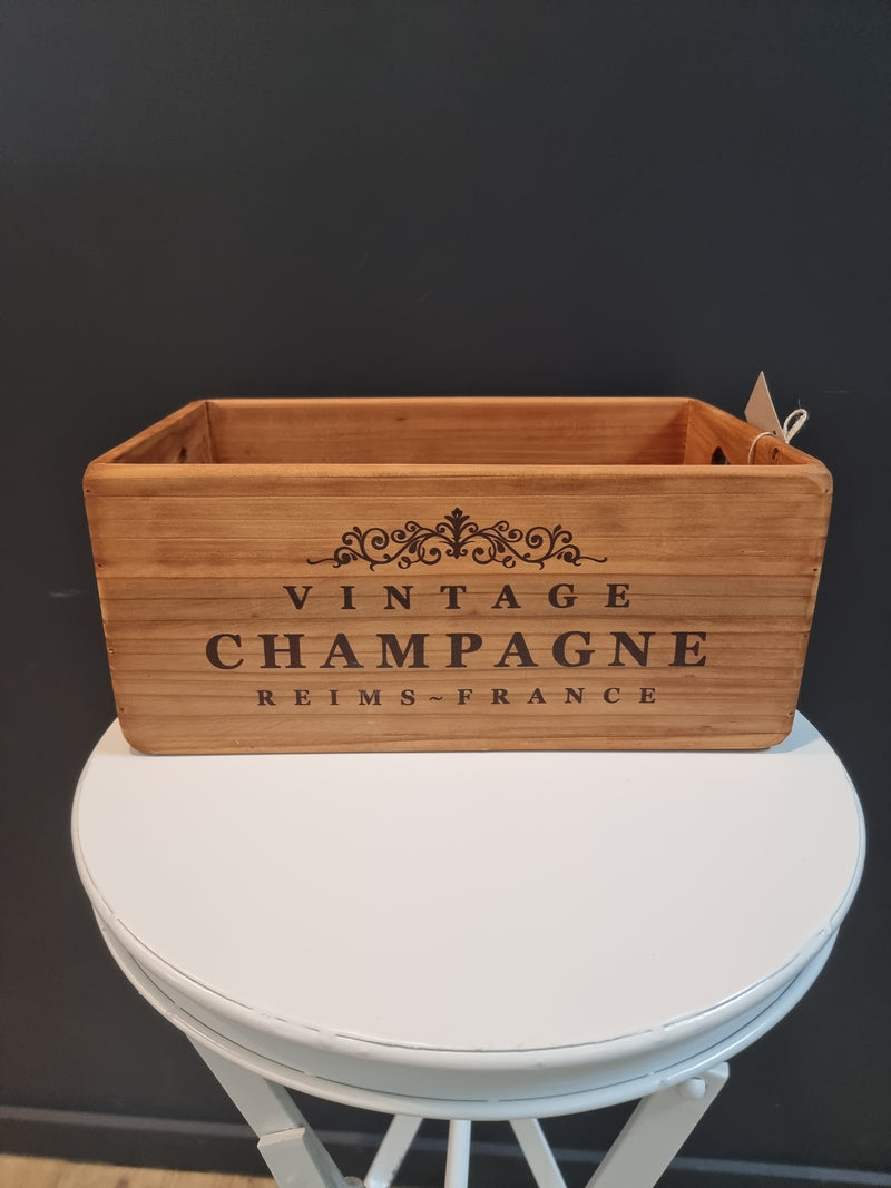 Vintage Champagne Reims France Storage Box Medium