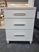 Franz 3 Drawer Bedside gun metal Handle