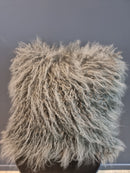 Meru Tibetan Lamb Cushion - Kelp